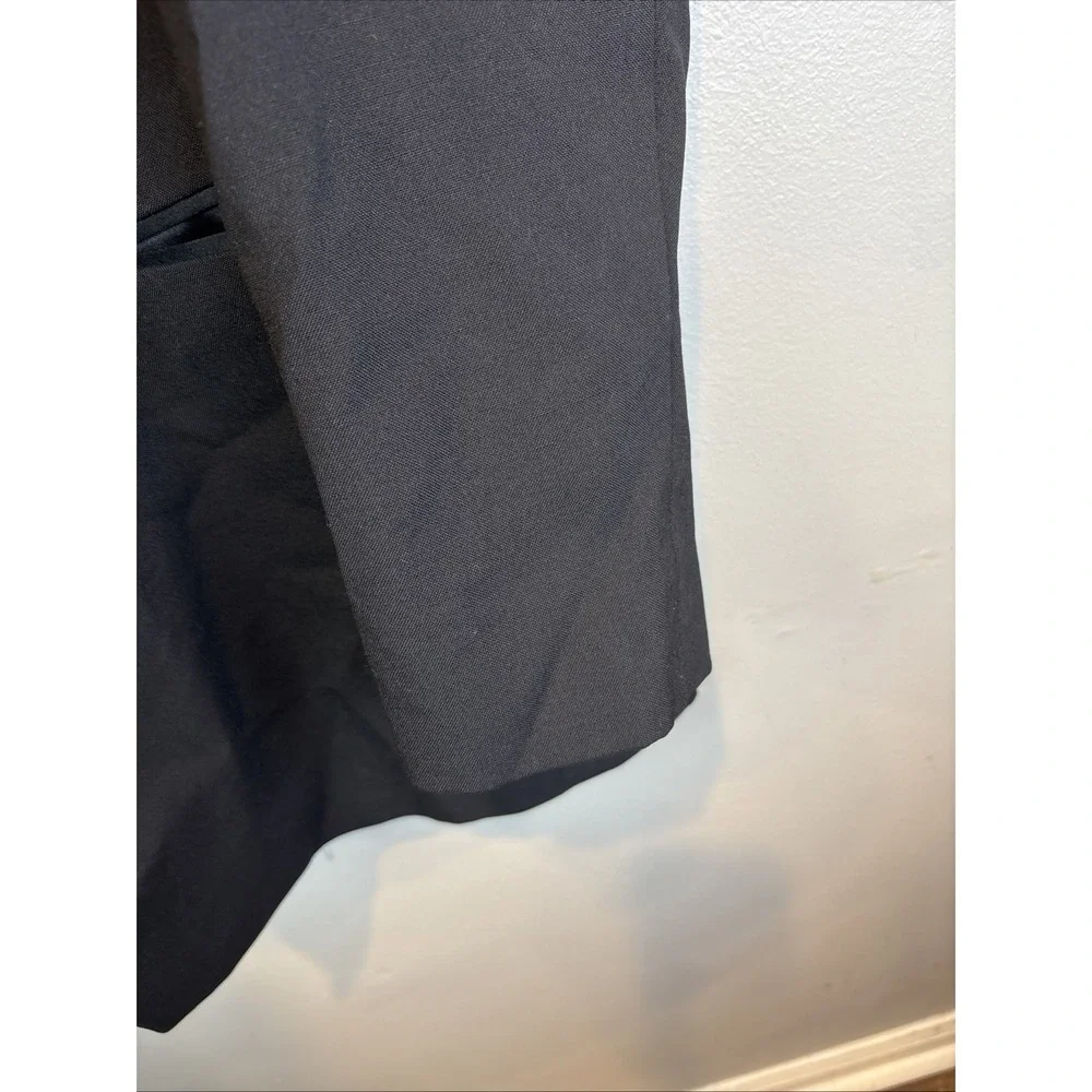 Chaps Ralph Lauren Double‎ Breasted Blazer Size 40XL Black Wool Vintage